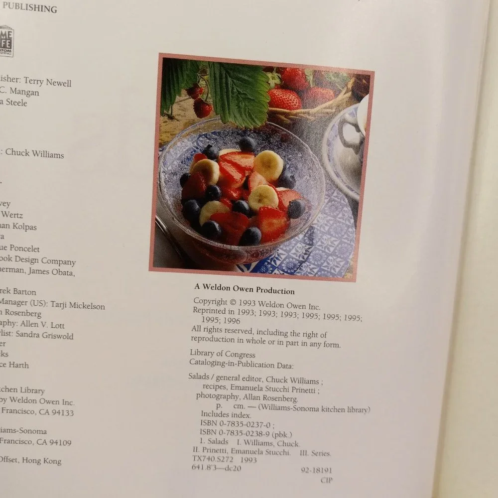Williams Sonoma Kitchen Library Salads Cookbook